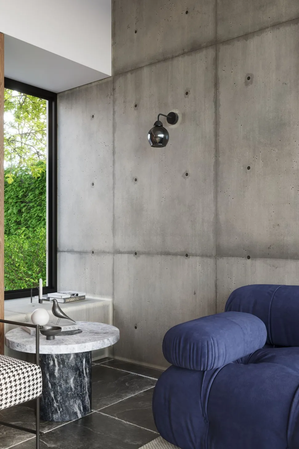 Wandlampe Rauchglas Modern elegant ALPHERG