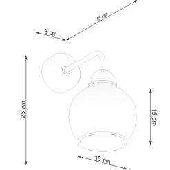 Wandlampe Rauchglas Modern elegant ALPHERG