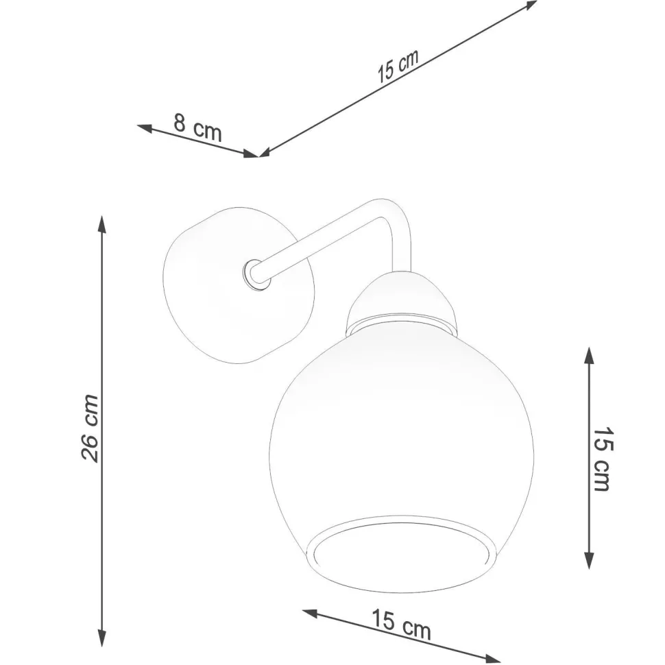 Wandlampe Rauchglas Modern elegant ALPHERG