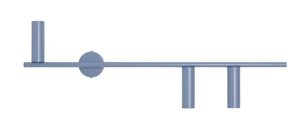 Wandlampe Retro Blau Metall 3-flammig B:81 cm dekorativ