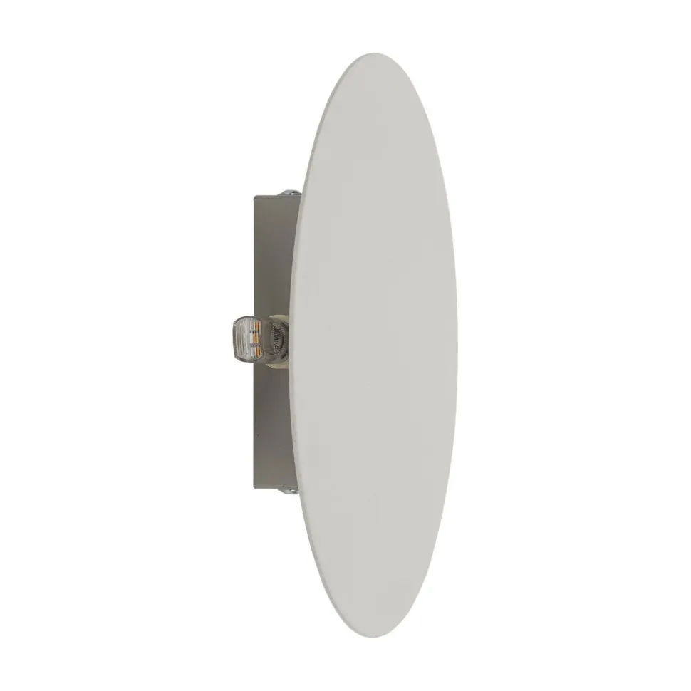 Wandlampe rund Ø 20 cm klein Metall Beige 2x G9 indirekt