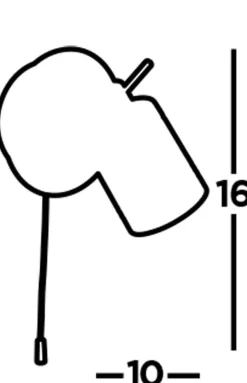 Wandlampe Schalter in Messing Antik IP44 GU10 Ø 10 cm Bad