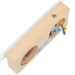 Wandlampe Schirm Weiß Holz Skandinavisch REILLY