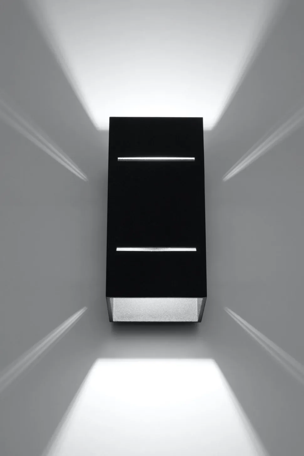 Wandlampe Schwarz Aluminium eckig G9 Up Down Modern