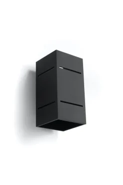 Wandlampe Schwarz Aluminium eckig G9 Up Down Modern