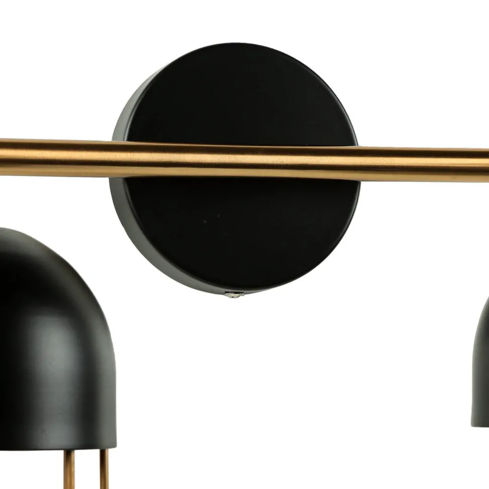 Wandlampe Schwarz Gold groß 4x E14 Metall Loft Design