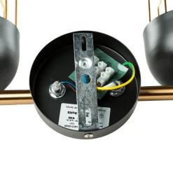 Wandlampe Schwarz Gold groß 4x E14 Metall Loft Design