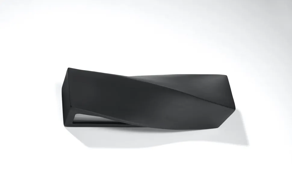 Wandlampe Schwarz Keramik Glas 42 cm Up Down indirekt