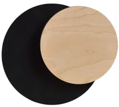 Wandlampe Schwarz Natur G9 rund indirekte Beleuchtung