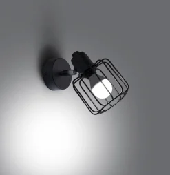 Wandlampe Schwarz schwenkbar klein Retro E14