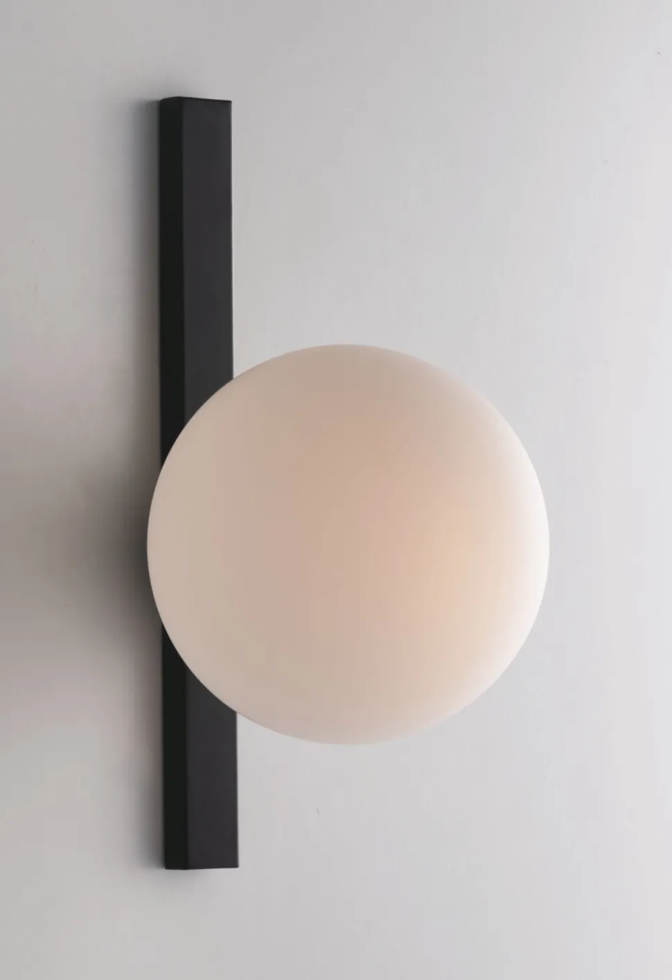 Wandlampe Schwarz Weiß Glaskugel E14 B:14 cm blendarm