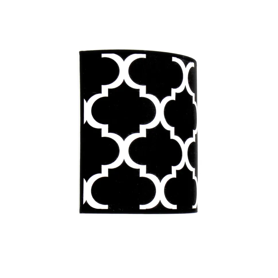 Wandlampe Schwarz Weiß Retro Muster Up Down H: 25 cm