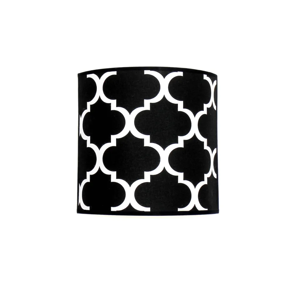 Wandlampe Schwarz Weiß Retro Muster Up Down H: 25 cm