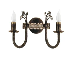 Wandlampe Shabby Braun BELRAND Wohnzimmer Leuchte