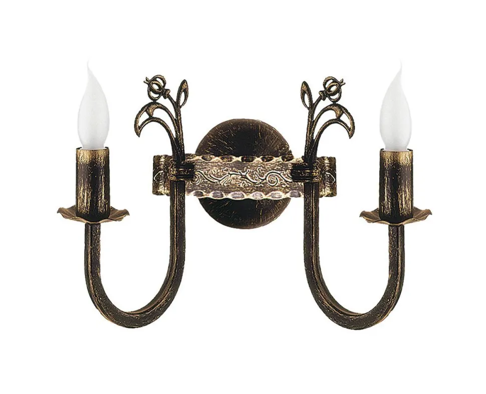 Wandlampe Shabby Braun BELRAND Wohnzimmer Leuchte