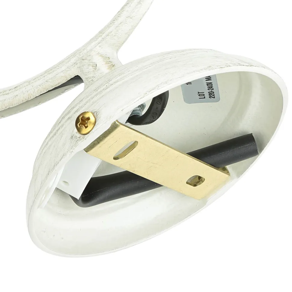 Wandlampe Shabby Chic Echt-Messing Glas floral