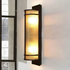 Wandlampe SHOJI Bronze Vintage Leuchte Flur Diele