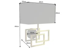 Wandlampe Stoff blendarm T:20 cm E27 in Gold Schwarz