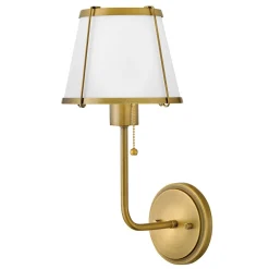 Wandlampe Stoff Metall E27 40 cm hoch mit Schalter