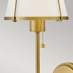 Wandlampe Stoff Metall E27 40 cm hoch mit Schalter