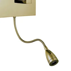 Wandlampe Stoffschirm blendarm H:26 cm Lesearm flexibel