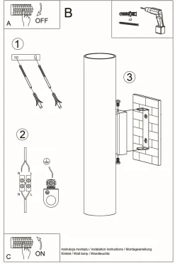Wandlampe Up Down schmal Modern Metall 2x GU10 innen