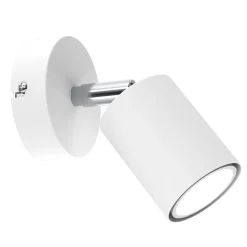 Wandlampe Weiß Ø 8 cm schwenkbar GU10 Metall Kinderzimmer