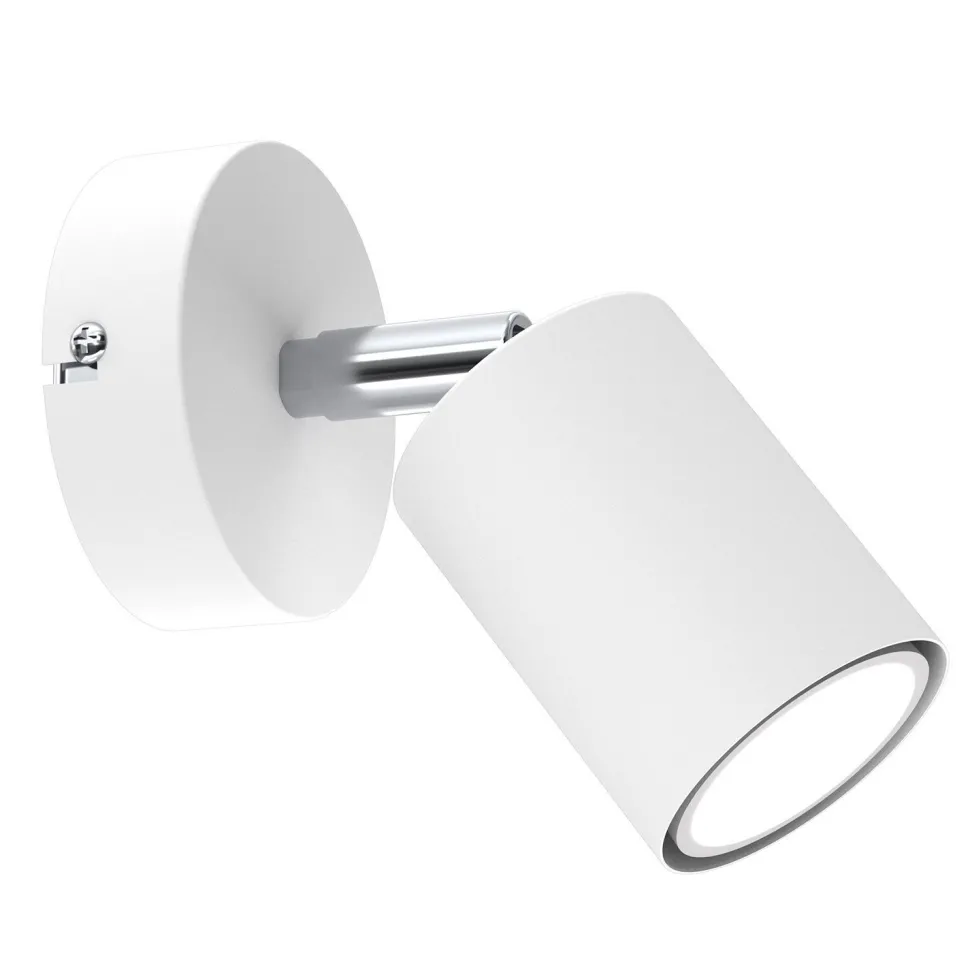 Wandlampe Weiß Ø 8 cm schwenkbar GU10 Metall Kinderzimmer