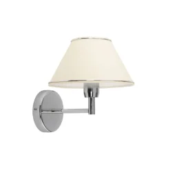Wandlampe Weiß Chrom E27 Wohnzimmer Flur Leuchte