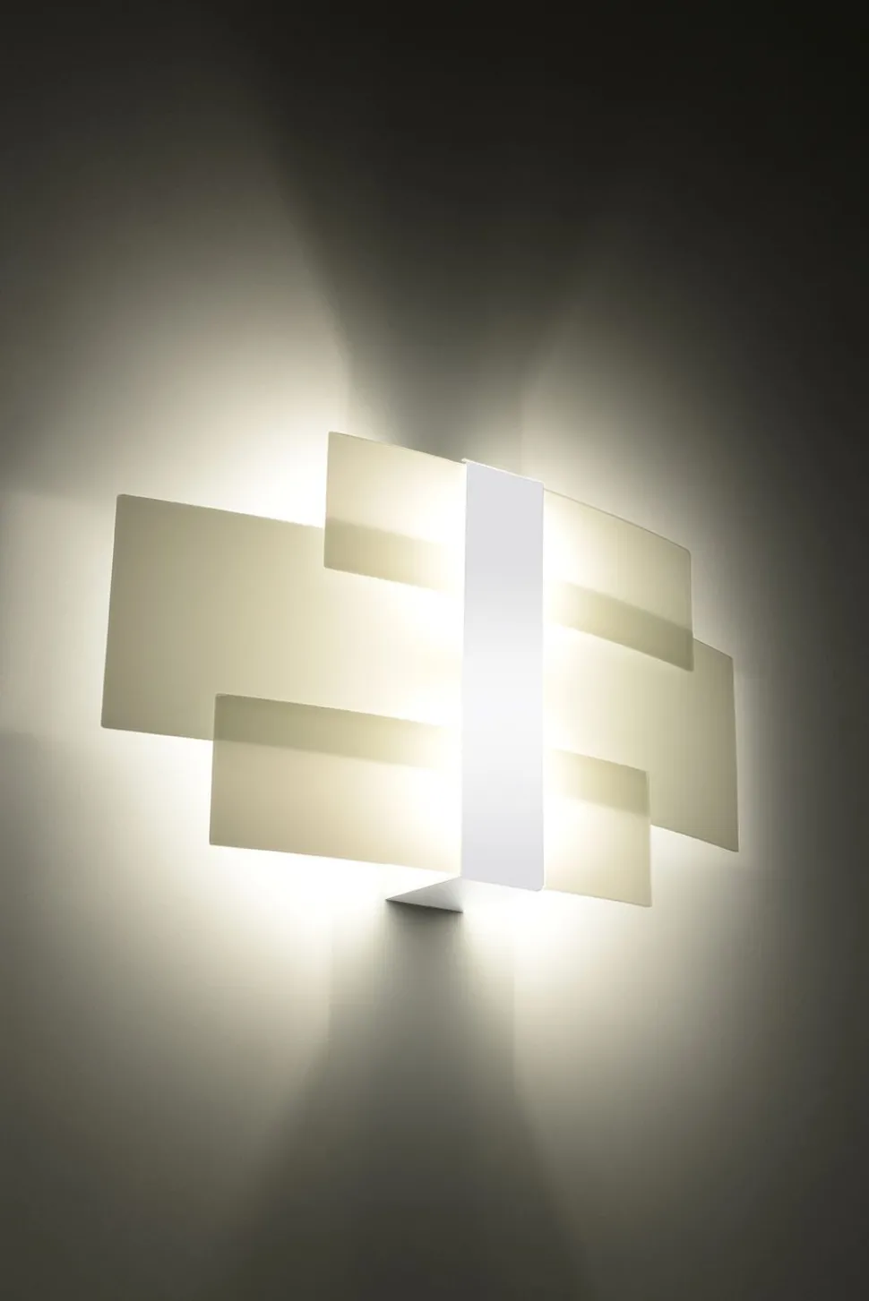 Wandlampe Weiß Glas Metall Modern 2x G9 MAGO