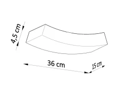 Wandlampe Weiß Keramik 36 cm dekorativ bemalbar 2x G9