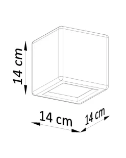 Wandlampe Weiß Keramik B: 14 cm Würfel bemalbar