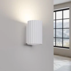 Wandlampe Weiß klein H: 10 cm GU10 aus Aluminium