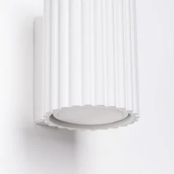 Wandlampe Weiß klein H: 10 cm GU10 aus Aluminium