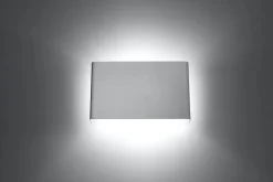 Wandlampe Weiß Metall eckig Modern flach SPURIA