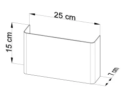 Wandlampe Weiß Metall eckig Modern flach SPURIA