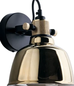 Wandlampe ZERO in Gold Glas rund Look Spot Lampe