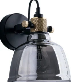 Wandlampe ZERO in Rauch Schwarz Glas Spot Lampe
