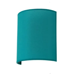 Wandleuchte ALICE Stoff Schirm Petrol halbrund Loft