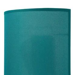 Wandleuchte ALICE Stoff Schirm Petrol halbrund Loft