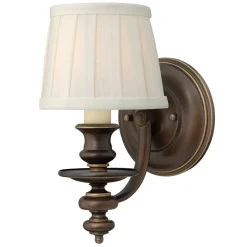 Wandleuchte ANABELL 2 Bronze Leinen Rustikal Lampe