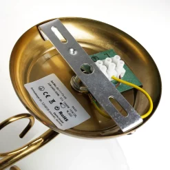 Wandleuchte ATHEN in Messing Rustikal Glasschirm