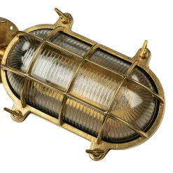 Wandleuchte Außen Messing Maritim Haus wetterfest