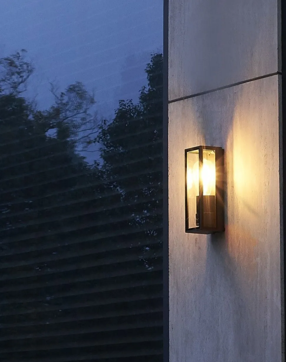 Wandleuchte Außen Schwarz IP65 KAMPEN Außenlampe