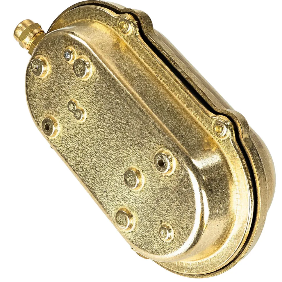 Wandleuchte Außen Terrasse Messing oval Maritim