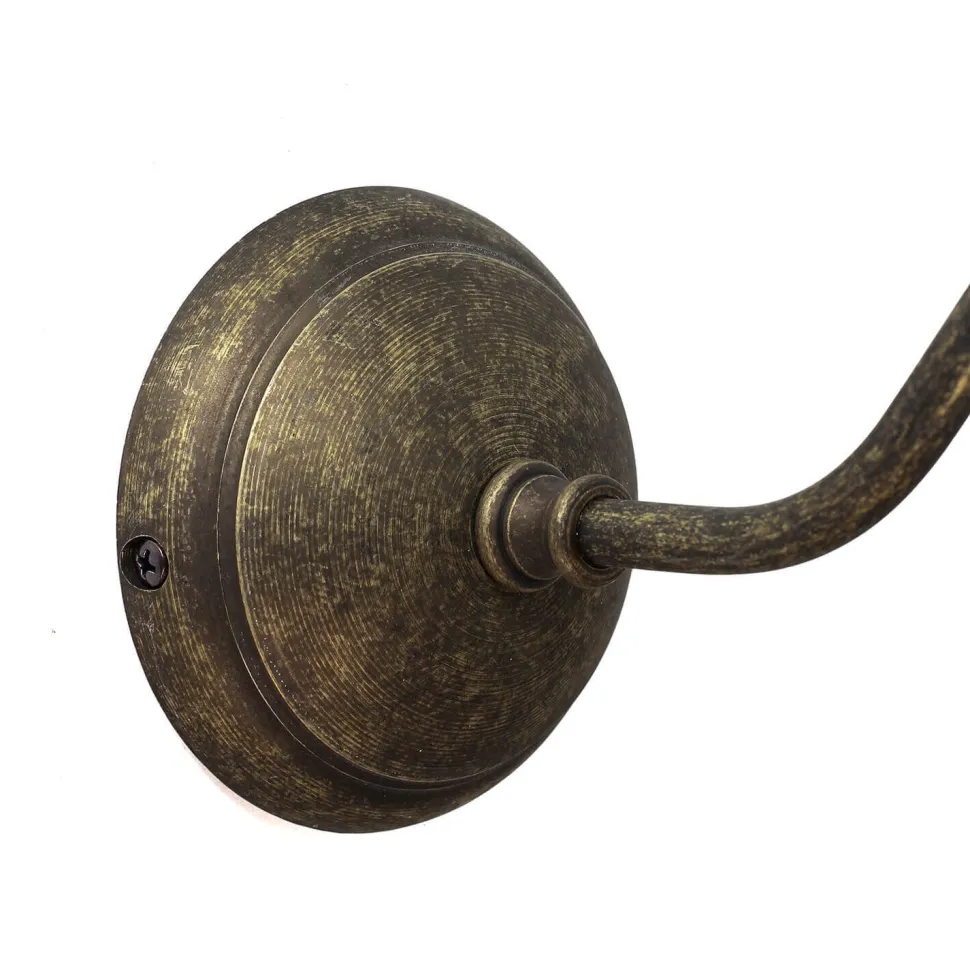 Wandleuchte aus Echt-Messing mit Stoffschirm Beige