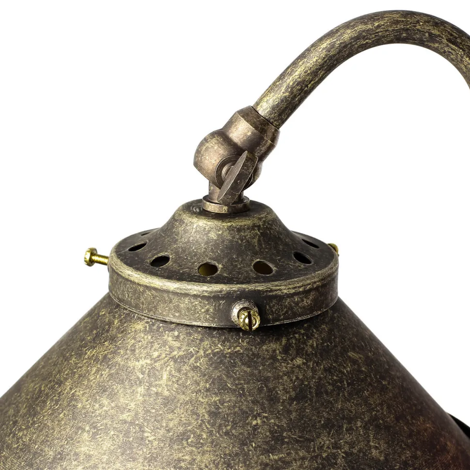 Wandleuchte aus Messing in Bronze Antik