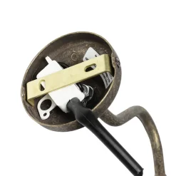 Wandleuchte aus Messing in Bronze Antik