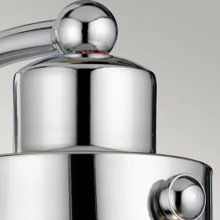 Wandleuchte Bad H: 22,1 cm IP44 E27 Chrom aus Metall Regenglas