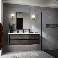 Wandleuchte Bad Kugelschirm H: 34,8 cm mit LED G9 3000K